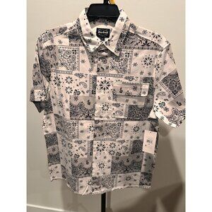 Dogg Supply by Snoop Dogg Bandana Print Short Sleeve Button Up Shirt Large